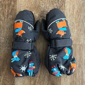 Toddler Winter Mittens with Animal Print